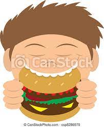 I think i shouldn't pick reference pictures for my drawings i honestly never thought i would favourite a drawing of a hamburger. Kid Eating Hamburger Boy Biting Into A Hamburger Canstock