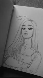 Source when you are finished with the pencils drawing, you will be able to add watercolor so that your final piece looks incredible and you can finally feel like you know how to draw flowers well. 15 Ariana Grande Easy Sketch Photo Drawingsketch101 Com Ariana Grande Drawings Art Drawings Sketches Drawings