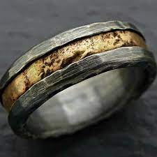 Viking Wedding Ring Gold Mens Wedding Band Black Cool Mens Etsy Viking Wedding Ring Rings For Men Cool Rings For Men