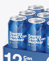 Download Transparent Pack With 12 Glossy Cans Mockup In Can Mockups On Yellow Images Object Mockups PSD Mockup Templates