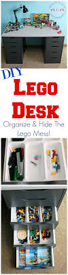 Easy Diy Lego Desk To Hide And Organize Legos This Ikea Hack Turns A Desk Into A Lego Building Mecca Lego Desk Desk Organization Ikea Ikea Organization