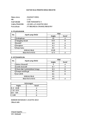 Negara indonesia merupakan negara yang sedang berkembang, hal ini dapat dilihat dengan adanya kegiatan pembangunan di semua sektor, baik di sektor pembangunan infrastuktur, pendidikan, dan kesehatan. Form Penilaian Pkl