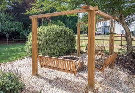 Fire pit swing sets love relaxing around a fire and also like the occasional gentle swing? Diy Pergola With Swings And Fire Pit Novocom Top