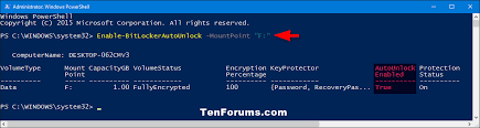 Unlocker windows 10 64 bit. Turn On Or Off Auto Unlock For Bitlocker Drive In Windows 10 Tutorials