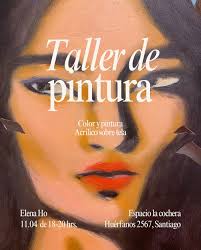 TALLER DE PINTURA con Elena Ho. Les invitamos a participar del taller de  pintura que impartirá @elenaho_ quien expone actualmente en La Cochera con  la muestra “El lugar entremedio”. Se trabajará con