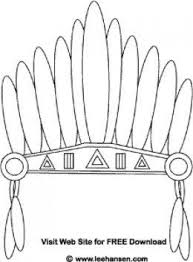 Native American Headdress Printable Coloring Pages Native American Headdress Native American Feathers Native American Crafts