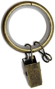 Check spelling or type a new query. Amazon Com Urbanest 1 25 Quiet Smooth Drapery Curtain Rod Rings For 1 Rod With Clips Eyelets And Nylon Inserts 8 Pieces Antique Brass Home Kitchen