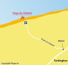Carte De La Plage Du Chatelet A Tardinghen Plage Plage Naturiste Galets Plage