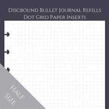 Dot Grid Inserts Dotted Filler Paper Bullet Journal Pages Etsy Bullet Journal Dot Grid Discbound Planner Bullet Journal
