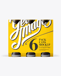 Download Paper 6 Pack Cans Psd Mockup Front View Eye Level Shot Dangler Mockup Psd Free Download Yellowimages Mockups