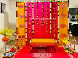 Seemantham Decor Simple Stage Decorations Mehendi Decor Ideas Home Wedding Decorations