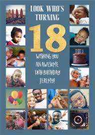 We have a unique selection of personalised mementoes, sweet treats and cool accessories to celebrate their big day in style! Look Whose Turning 18 Multi Photo Upload 18th Birthday Card Moonpig