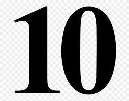 10 Number Free Png Image - Times New Roman Number 10 Clipart - Full Size  Clipart (#4918099) - PinClipart