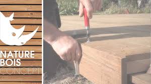 On me propose des lambourdes exotiques 40 x 60, collées. Tuto Terrasse Bois Les Finitions Youtube