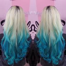 Teal Aqua Ends Kids Hair Color Blue Tips Hair Teal Hair