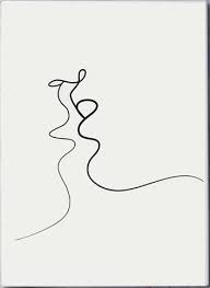 Black And White Kiss Canvas The Kiss Abstract Drawing Canvas Art Print Abstract Drawings Etsy Art Prints Nature Art Prints