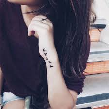 Meaningful Simple Birds On A Branch Tattoo Little Wrist Tattoo Of Five Birds On Khushboo Meaningful Wrist Tattoos Tattoo Designs Wrist Bird Tattoo Wrist