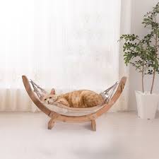 Covered hammock bed for camping, title: Xisheep Pets Luxury Cat Hammock Large Soft Plush Bed Holds Small To Medium Size Cat Or Toy Dog Attractive Sturdy Perch Easy To Assemble Wood Construction Walmart Com Walmart Com