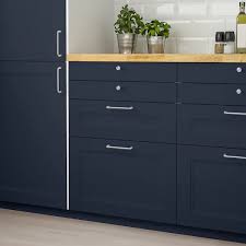 Axstad Drawer Front Matte Blue 24x10 Ikea In 2020 Ikea Kitchen Design Drawer Fronts Blue Cabinets