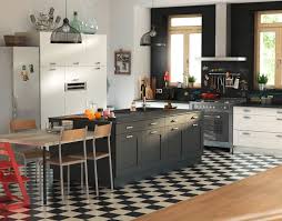 Meuble De Cuisine Kadral Blanc Et Noir Meuble Cuisine Plan Cuisine Decoration Cuisine