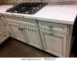 The cabinets are solid wood with soft close drawers and doors. Luxury Kitchen Cabinet Image Photo Free Trial Bigstock