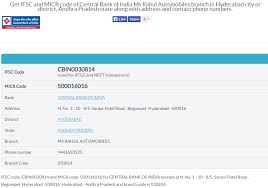 Central Bank Of India Ifsc Micr Code Ms Rahul Automobiles Andhra Pradesh Ifsc Code Cbin0030814 And Micr Code 500016 Cash Management Bank Of India Coding