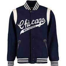 Chicago White Sox Mitchell Ness Wool Varsity Jacket Navy Varsity Jacket Chicago White Sox White Sock