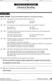 Do not type units into the answer boxes, type only the numeric values. Chapter 6 Review Chemical Bonding Answer The Following Questions In The Space Provided Pdf Free Download