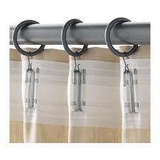 Syrlig Curtain Ring With Clip And Hook Black 38 Mm Ikea Curtains With Rings Curtain Rings With Clips Hanging Drapes