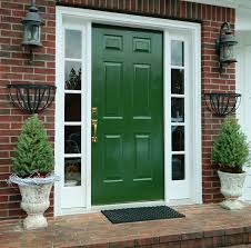 Red and green are complementary colors, opposite on the color wheel. Pin By Lynette Parker On For The Home Green Front Doors Green Door Brick House Painted Front Doors