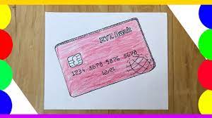 A greeting card you make yourself is more meaningful to the recipient and just as attractive as any add a credit line. How To Draw Credit Card Credit Card Drawing Credit Card Sketch Youtube