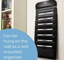 Expandable Wall Organiser Cathedral Products 7-Pocket Expandable Wall File  - Portable A4 Document Organizer With Elastic Closure Polypropylene Storage  ...
