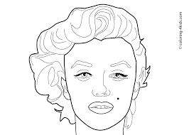Colors 14 | 56 | 192. Marilyn Monroe Coloring Page Coloring Home