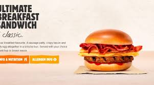 Ultimate Breakfast Sandwich Burger King Uk Price Review Calories