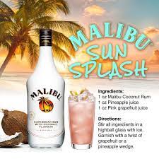 Coconut rum punch with sugar e and glitter. Malibu Coconut Rum Coconut Rum Rum Drinks Recipes Rum Drinks