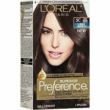 L Oreal Superior Preference 5c Cool Medium Brown Hair Color Reviews Hair Color At Home Hair Color