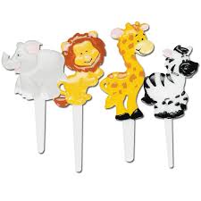 9 Pics En Plastique Animaux De La Jungle Pour L Anniversaire De Votre Enfant Annikids Dear Zoo Party Lion King Party Zoo Animal Cakes