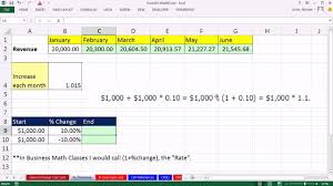 Highline Excel 2013 Class Video 04 Percentage Increase Or Decrease Formula Excel Educational Worksheets College Classes