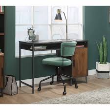 Teknik Canyon Lane Home Study Desk Walnut Computer Desk Adjustable Shelving Home Office Setup