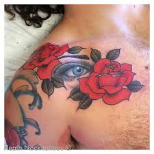 Flowers and birds tattoo for papa. Rose Chest Tattoo Best Tattoo Ideas Gallery