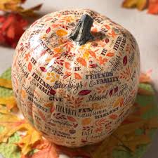 Decoupage How To Decoupage With Paper Napkins With Mod Podge Fall Halloween Crafts Decoupage Pumpkins Foam Pumpkins