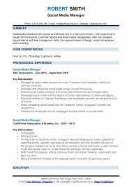 Everyone has to start somewhere. Social Media Manager Resume Samples Qwikresume