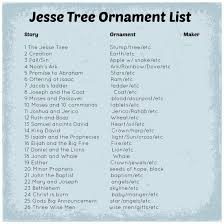 Jesse Tree Ornament List Jesse Tree Ornaments Jesse Tree Jesse Tree Advent