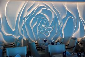 Rose Wall Decor Blu Restaurant Aboard The Celebrity Equinox Rose Wall Wall Design Wall Decor