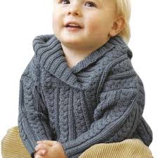 Childs Boys Cable Sweater Shawl Collar Jumper Pullover PDF Knitting Pattern  Aran ( 10 Ply, Worsted ) 26