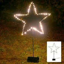 Novaliv weihnachtsstern 3d weiss 18 zack 55 cm kunststoffstern dekostern fensterdeko weihnachtsdeko innen außen stern beleuchtet: Led Stern Metall Mit Stander 80 Led 90cm Hoch Beleuchtet Weihnachten Aussen Eur 17 90 Picclick It