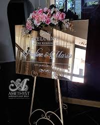 Maybe you would like to learn more about one of these? Rectangle Gold Acrylic Sign Amethyst Wedding Event Decor