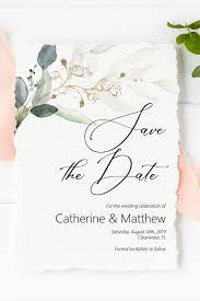 Save The Date Editable Invitation Template Greenery Gold Leaf Diy Wedding Announcement Msd 389 In 2021 Wedding Invitation Cards Gold Wedding Invitations Wedding Invitation Inspiration