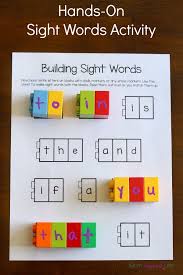 Building Sight Words Activity Sight Words Kindergarten Sight Word Activities Word Activities