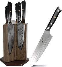 And order your sample damascus knives. Zelite Infinity Magnetic Block And Damascus Kitchen Knife Set Alpha Royal Japanese Series Double Side Rotating Magnetic Block 6 Damascus Chef Knives Amazon Co Uk Home Kitchen